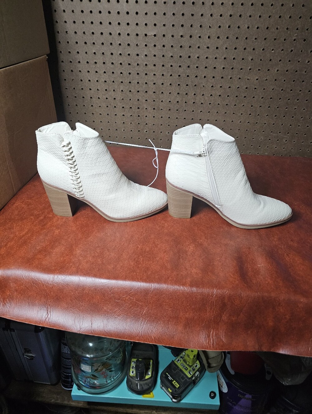 MIA Women's Ivory Textured Ankle Booties - Picture 7 of 11
